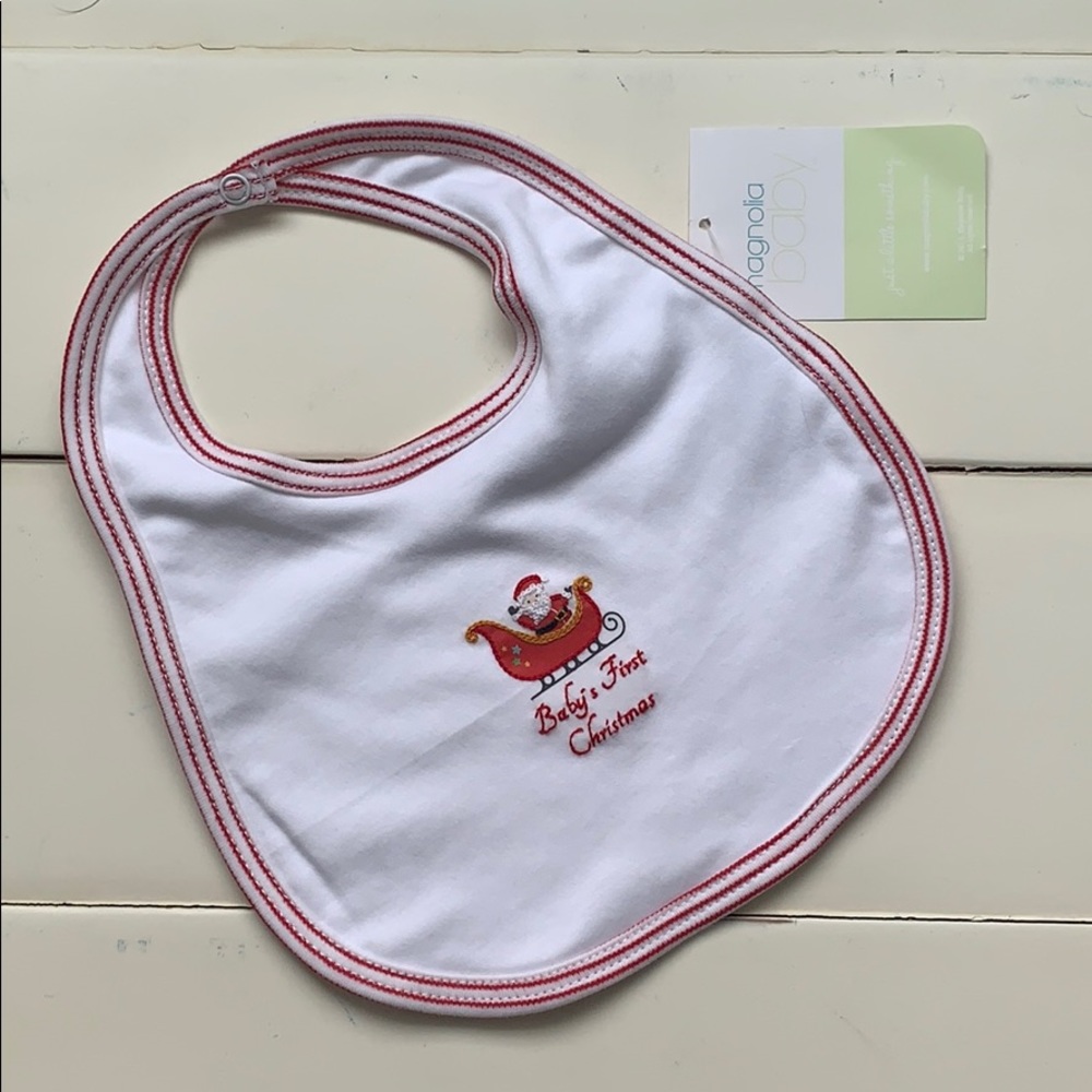 NWT. Magnolia Baby Christmas Bib